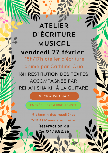 Affiche Soirée d'été Illustratif Nature Orange & Vert.png