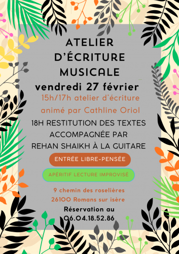 Affiche Soirée d'été Illustratif Nature Orange & Vert.png